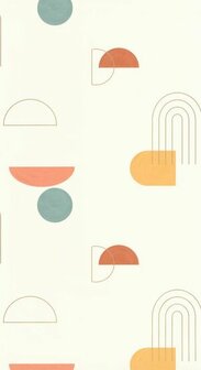 Caselio Around ARN102914623 - Multicolours / Wit Behang