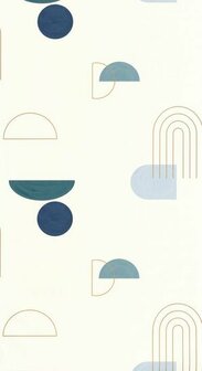 Caselio Around ARN102916029 - Blauw Behang