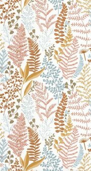 Caselio La Foret FRT102924366 - Oranje / Wit Behang
