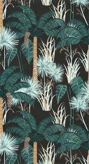 Caselio Young and Free YNF103376077 - Groen / Zwart Behang