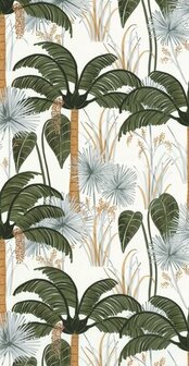 Caselio Young and Free YNF103377004 - Groen / Wit Behang