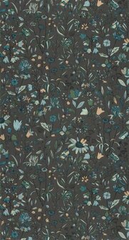 Caselio Nos Gravures NGR103009655 - Blauw / Zwart Behang
