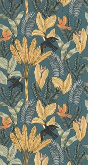 Caselio Autour Du Monde ADM103496043 - Blauw Behang