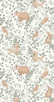 Caselio Autour Du Monde ADM103547220 - Groen / Wit Behang