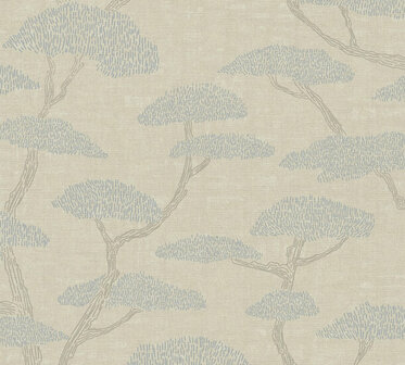 AS Creation Nara 38741-1 - 387411 Beige / Blauw Behang
