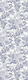 Casadeco Delicacy DELY85426148 - Blauw / Wit Behang