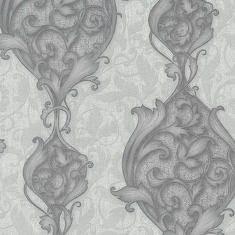 Dutch Studio Line behang Barok Grijs 02423-10 hotel chique met glitter Behang