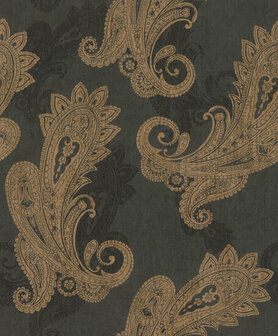 Rasch Indian Styles - 746464 Zwart Behang