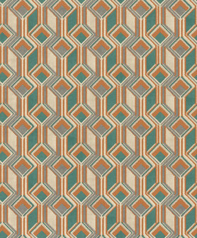 Rasch Indian Styles - 746525 Oranje Behang