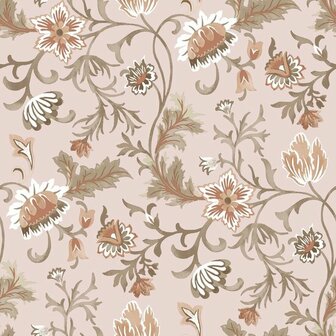 Esta Home Vintage Flowers roze 139478 - Roze Behang