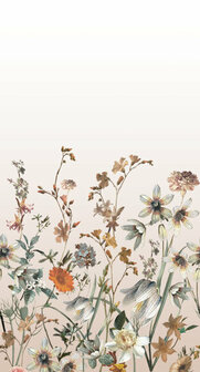 Esta Home Vintage Flowers beige - meerkleurig 159211 - Multicolour - Beige Behang