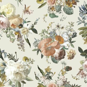 Esta Home Vintage Flowers beige - meerkleurig 139544 - Multicolour - Beige Behang