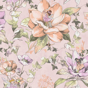 Dutch Wallcoverings Dream Catcher Floral Fairies Roze 13211 Behang