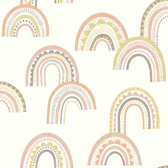 Dutch Wallcoverings Dream Catcher Rainbow Blush - Oranje 13280 Behang