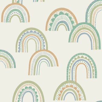 Dutch Wallcoverings Dream Catcher Rainbow Groen - Teal 13283 Behang