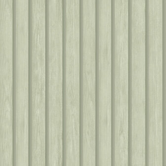 Dutch Wallcoverings Dream Catcher Houten Panelen Groen 13300 Behang