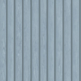 Dutch Wallcoverings Dream Catcher Houten Panelen Blauw 13302 Behang