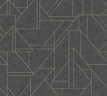 AS Creation Metropolitan Stories 3 - 39118-4 - 391184 Zwart / Goud Behang