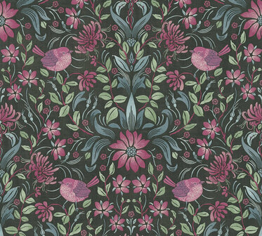 AS Creation Maison Charme 39075-1 - 390751 Zwart / Roze Behang