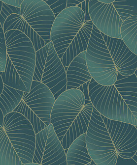 Dutch Wallcoverings Botanique B212-04 / B21204 donkergroen Behang