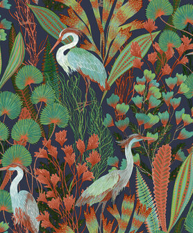 Dutch Wallcoverings Ciara A63202 zwart - groen - rood Behang