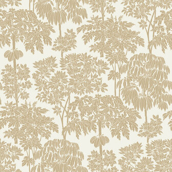Dutch Wallcoverings Ciara A63401 wit - goud Behang