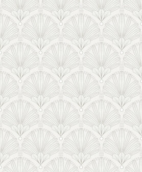 Dutch Wallcoverings Elegance M533-00 wit - zilver Behang