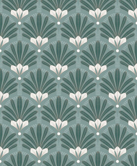 Dutch Wallcoverings Elegance M533-04 groen Behang