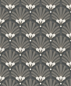 Dutch Wallcoverings Elegance M533-09 zwart - wit Behang