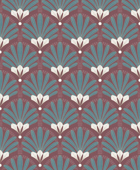 Dutch Wallcoverings Elegance M533-10 rood - groen Behang