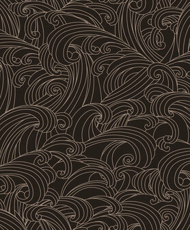 Dutch Wallcoverings Elegance M629-19 zwart - goud Behang