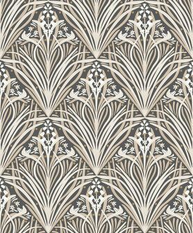 Dutch Wallcoverings Elegance M661-09 zwart - beige Behang