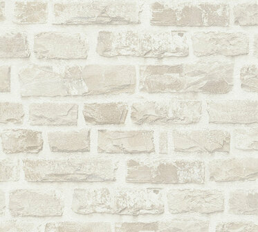 AS Creation Natural Living - 38637-3 - 386373 Beige / Wit Behang