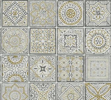 AS Creation Terra - 38921-2 - 389212 Goud / Wit Behang