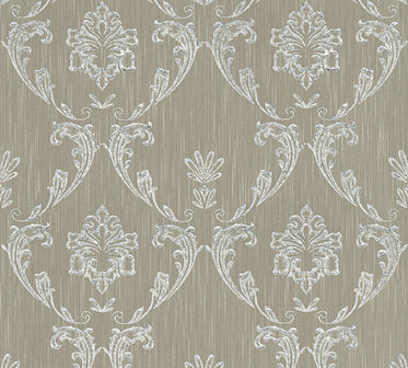 AS Creation AP Finest - 30658-3 - 306583 Zilver - Zilver / Grijs / Bruin Behang