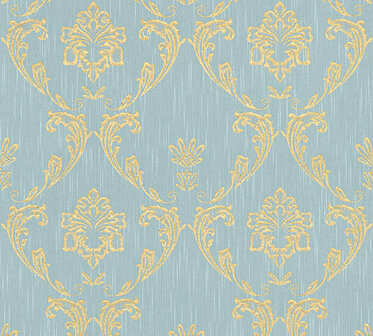 AS Creation AP Finest - 30658-6 - 306586 Goud - Goud / Blauw Behang