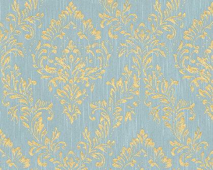 AS Creation AP Finest - 30659-5 - 306595 Goud - Goud / Blauw Behang