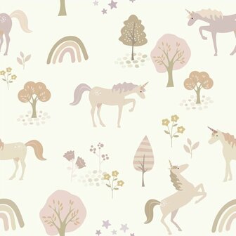 Esta Home To the Moon and Back 139503 - Wit - Terracotta - Roze - Beige Behang