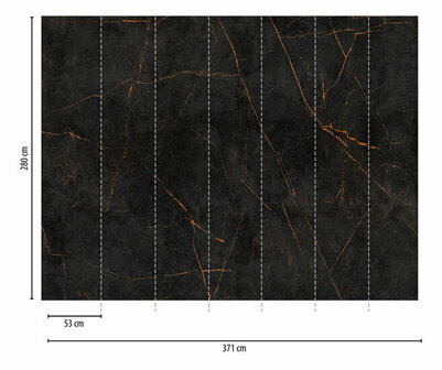 AS Creation The Wall Zwart - 38225-1 - 382251 / Oranje Behang