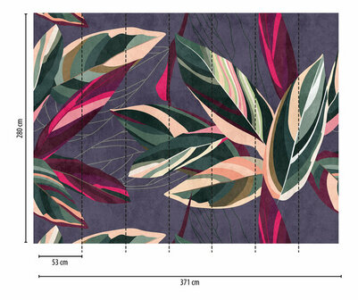 AS Creation The Wall Lila - 38272-1 - 382721 - Paars / Groen Behang