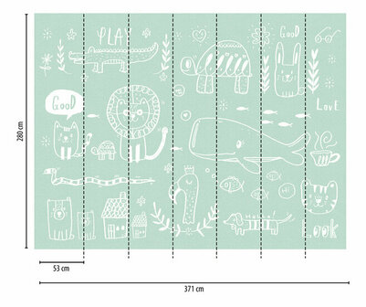 AS Creation The Wall Groen - 38304-1 - 383041 - Groen / Wit Behang