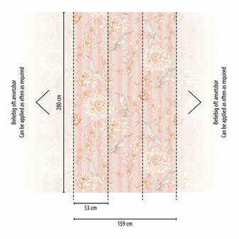AS Creation The Wall Travel Styles Roze - 39202-1 - 392021 - Roze / Beige Behang