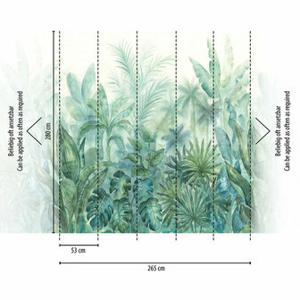 AS Creation The Wall Travel Styles Groen - 39230-1 - 392301 - Groen / Blauw Behang