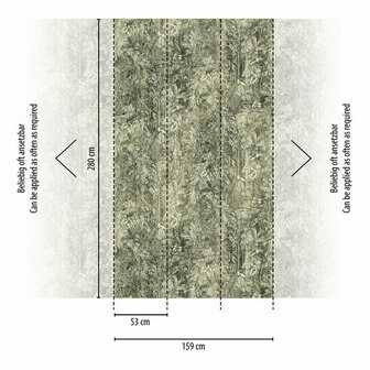 AS Creation The Wall Travel Styles Groen - 39313-1 - 393131 - Groen / Grijs Behang
