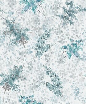 Noordwand Flora MB 47451 Grijs - Blauw - Groen Behang