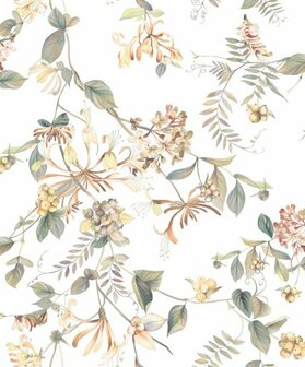 Noordwand Flora MB 47455 Wit - Groen - Oranje Behang