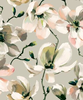 Noordwand Flora MB 47464 Grijs - Groen Behang