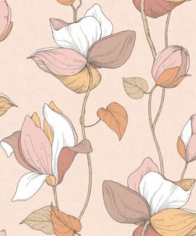 Noordwand Flora MB 47471 Roze - Oranje Behang