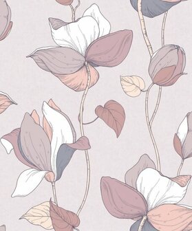 Noordwand Flora MB 47474 Paars - Roze Behang