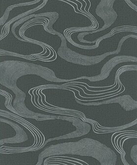 Noordwand Kumano 34537 Zwart - Metallic Behang